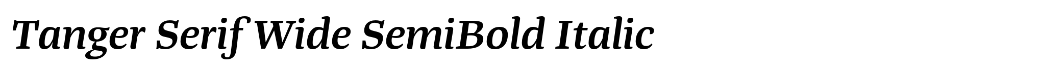 Tanger Serif Wide SemiBold Italic image